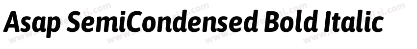 Asap SemiCondensed Bold Italic字体转换